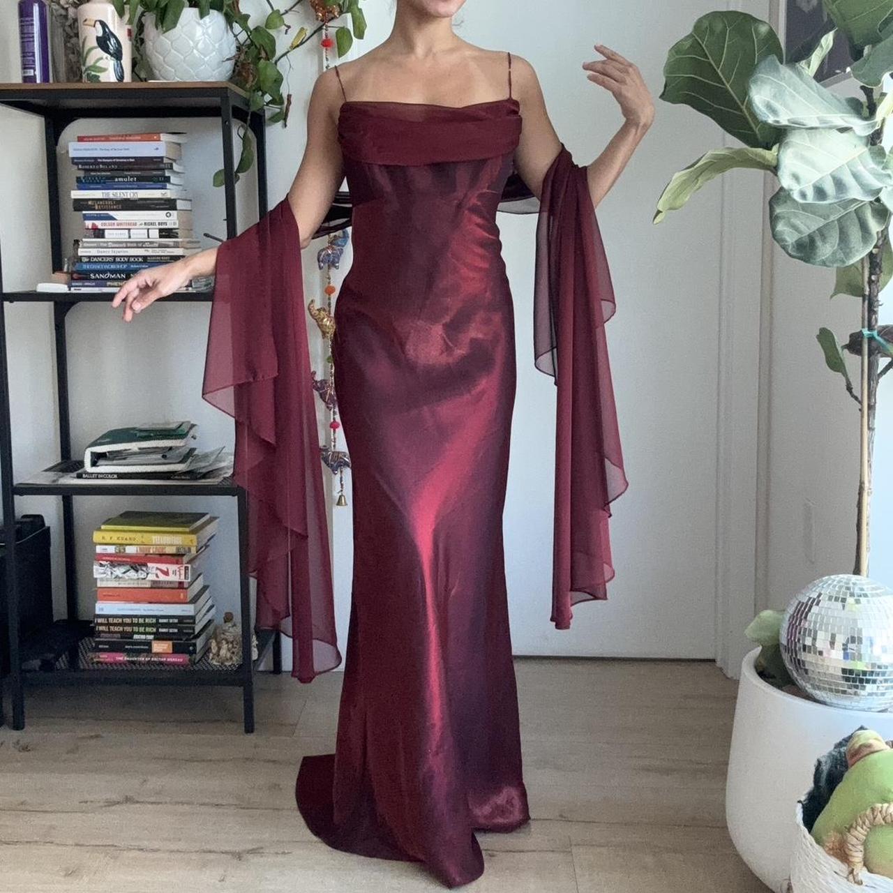 Burgundy vintage elegant a-line spaghetti strap sleeveless long formal floor-length ball gown prom dress evening gown party dress gh2972s mysite