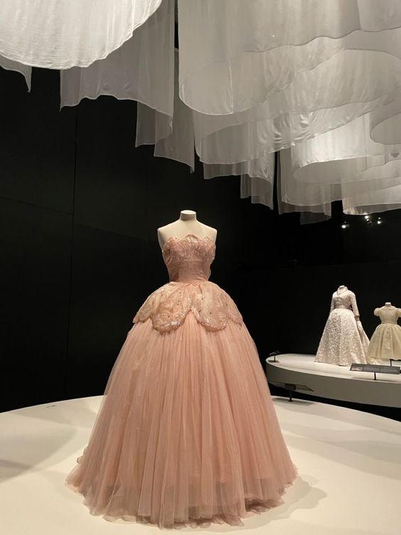 Pink Sweetheart Ball Gown Prom Dress with Lace P1176s mysite