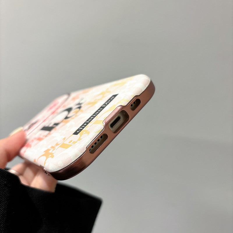 CD White & Brown Color Leather iPhone Case mysite