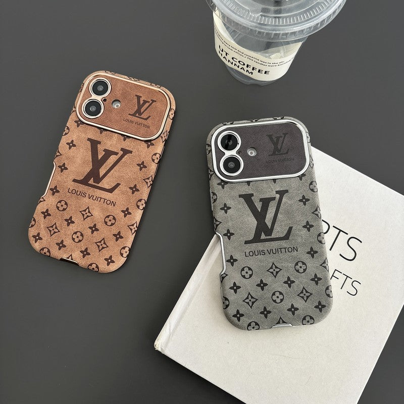 Lou Brown & Black Color Leather iPhone Case mysite