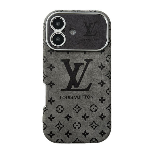 Lou Brown & Black Color Leather iPhone Case mysite