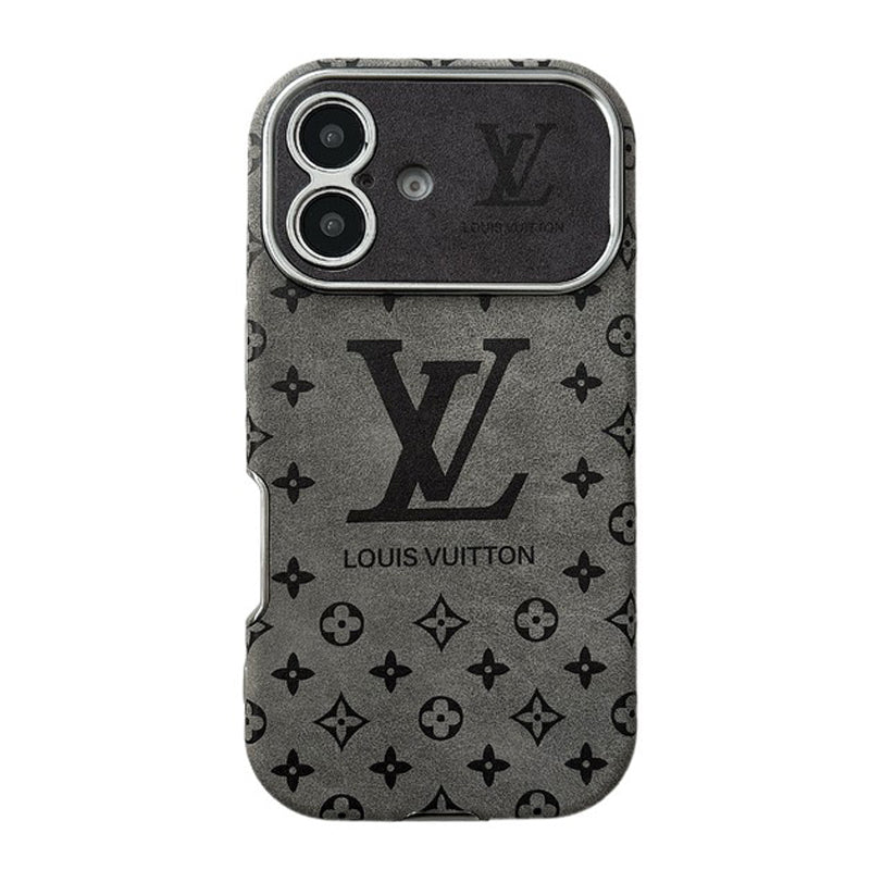 Lou Brown & Black Color Leather iPhone Case mysite