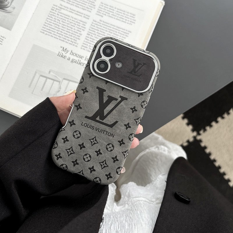 Lou Brown & Black Color Leather iPhone Case mysite