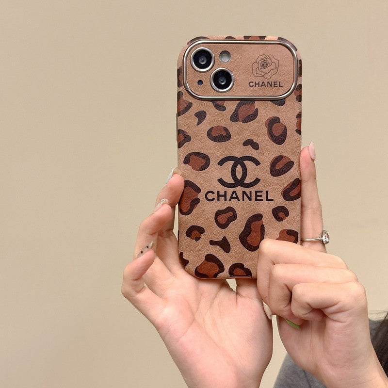 CC Brown Color Leather iPhone Case mysite
