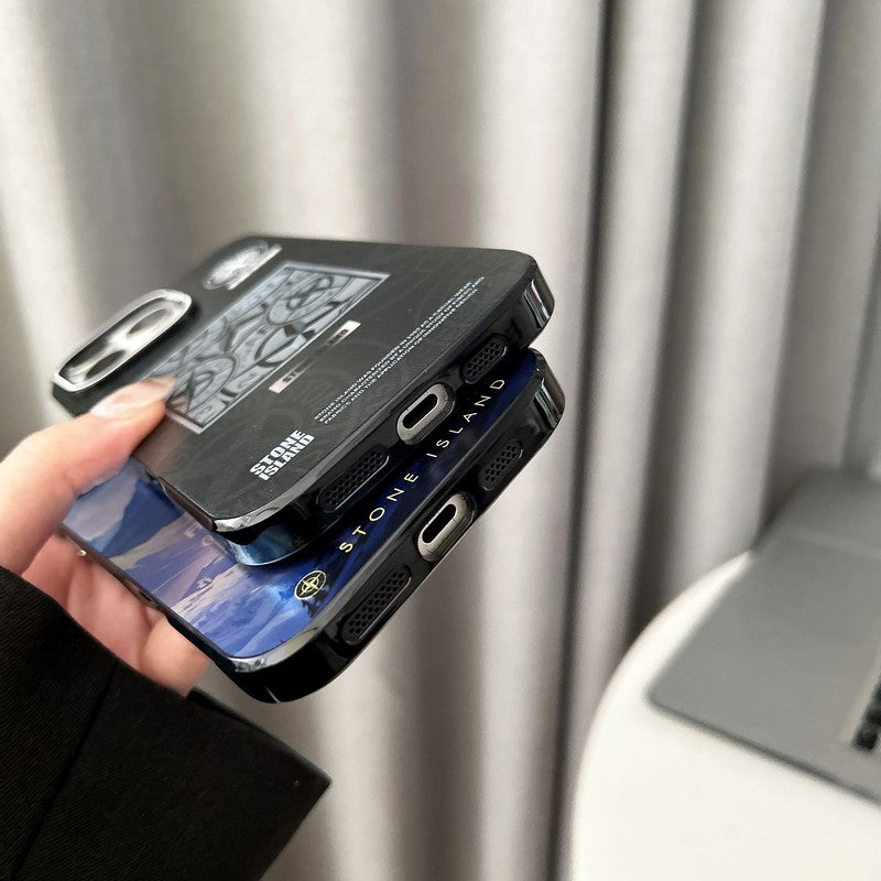 Stone Black & Blue iPhone Case mysite