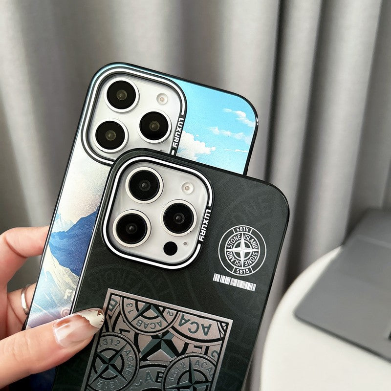 Stone Black & Blue iPhone Case mysite