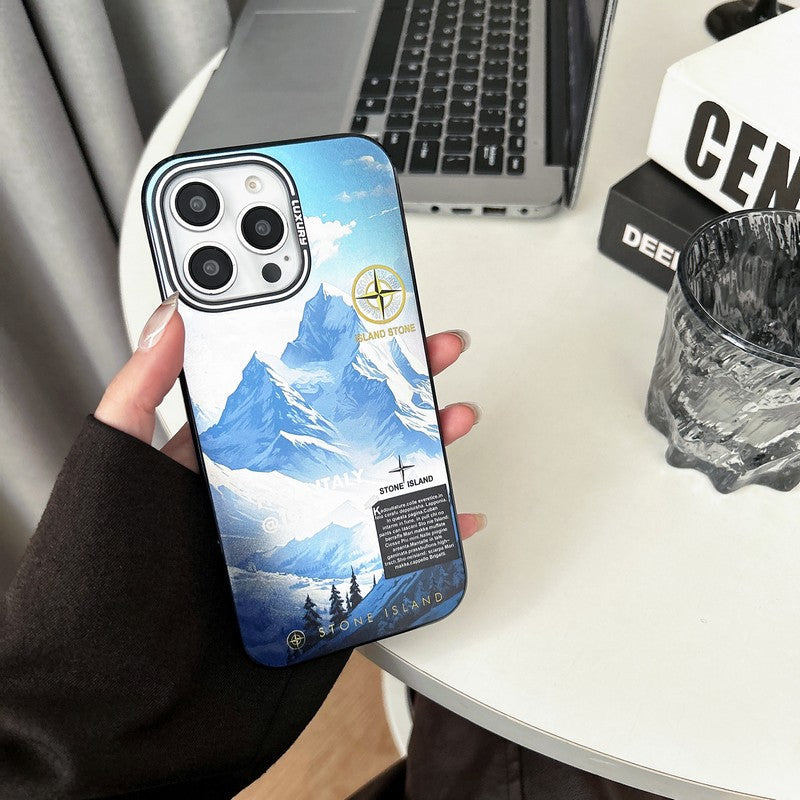 Stone Black & Blue iPhone Case mysite