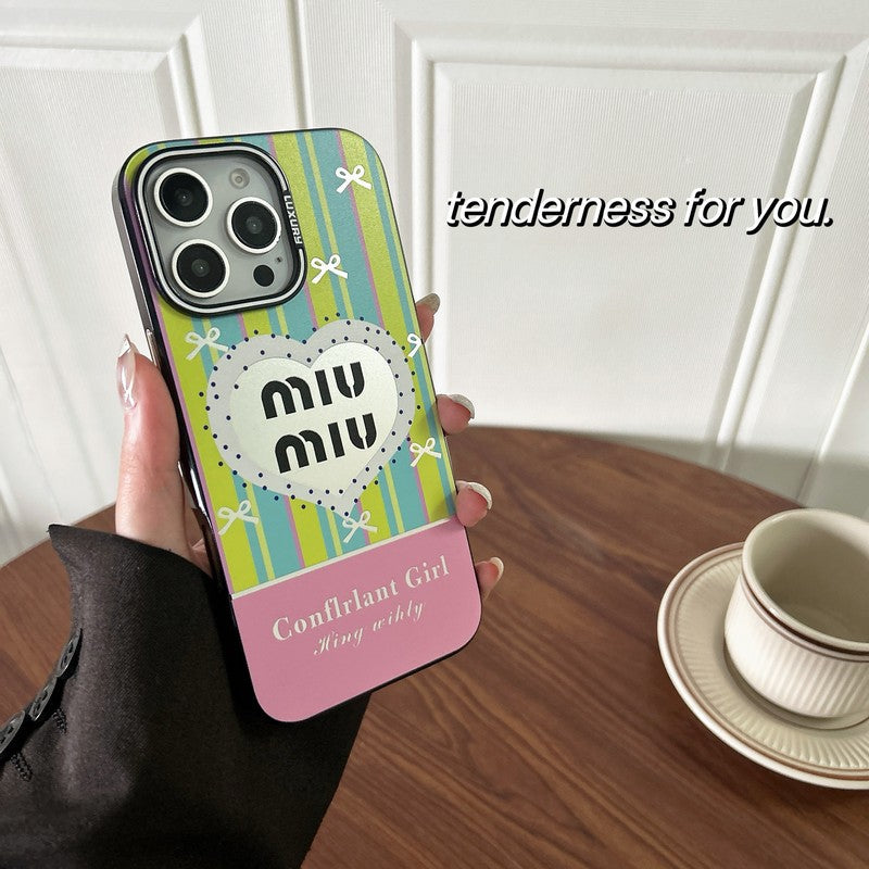Miu Pink & Green iPhone Case mysite