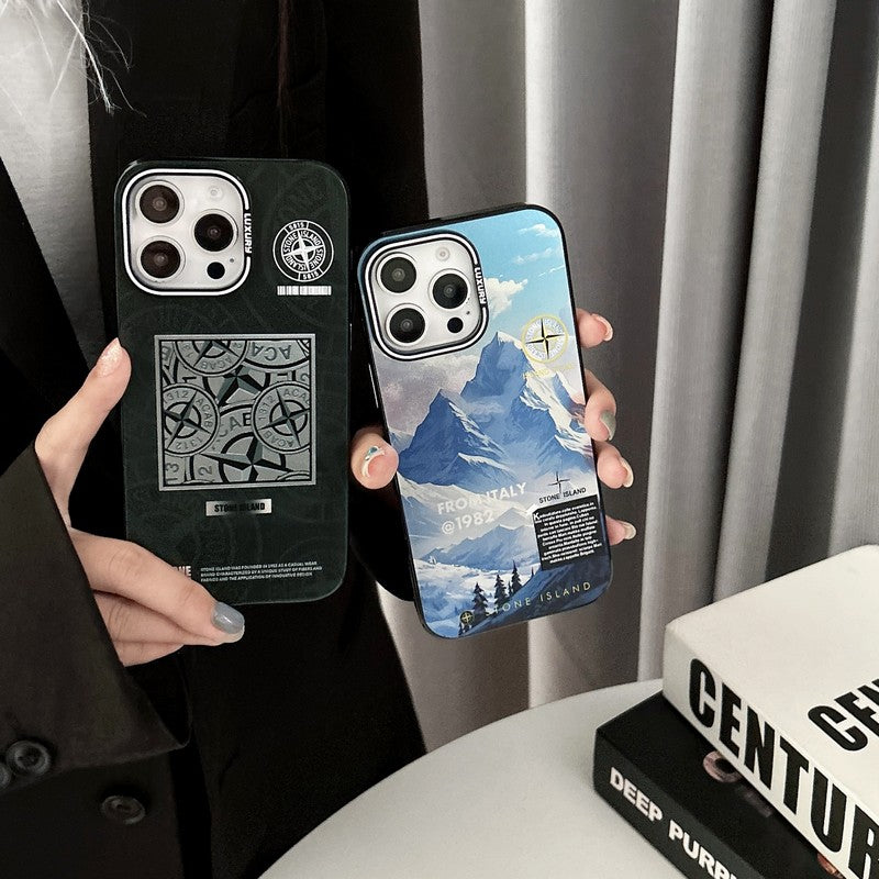 Stone Black & Blue iPhone Case mysite