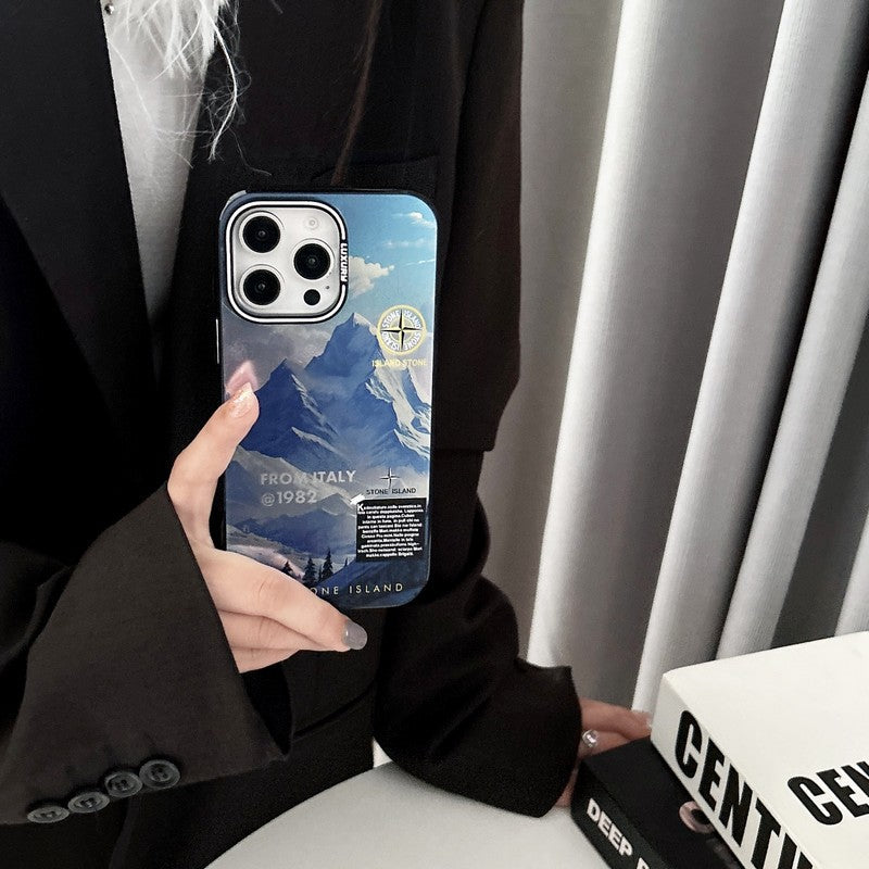 Stone Black & Blue iPhone Case mysite