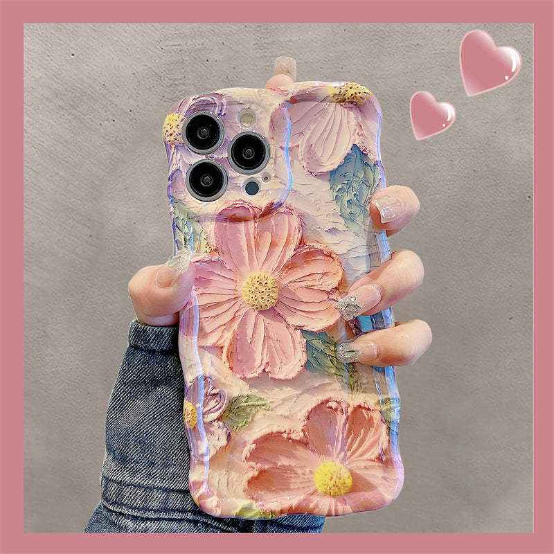 French Retro Oil Painting Flower iPhone Cases mysite