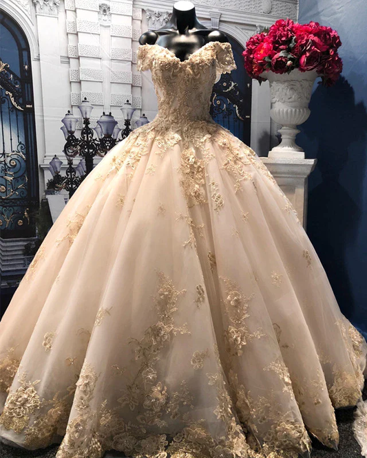 champagne ball gown prom dress Quinceanera Dresses  gh2314s mysite