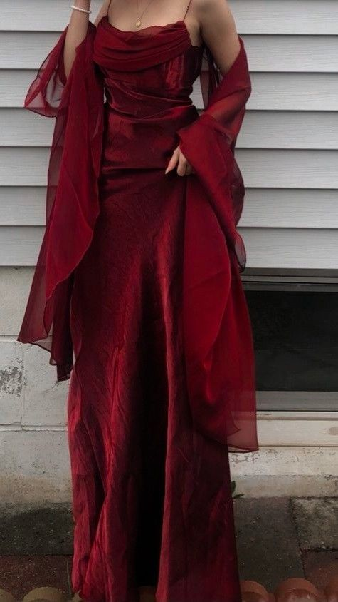 Burgundy vintage elegant a-line spaghetti strap sleeveless long formal floor-length ball gown prom dress evening gown party dress gh2972s mysite