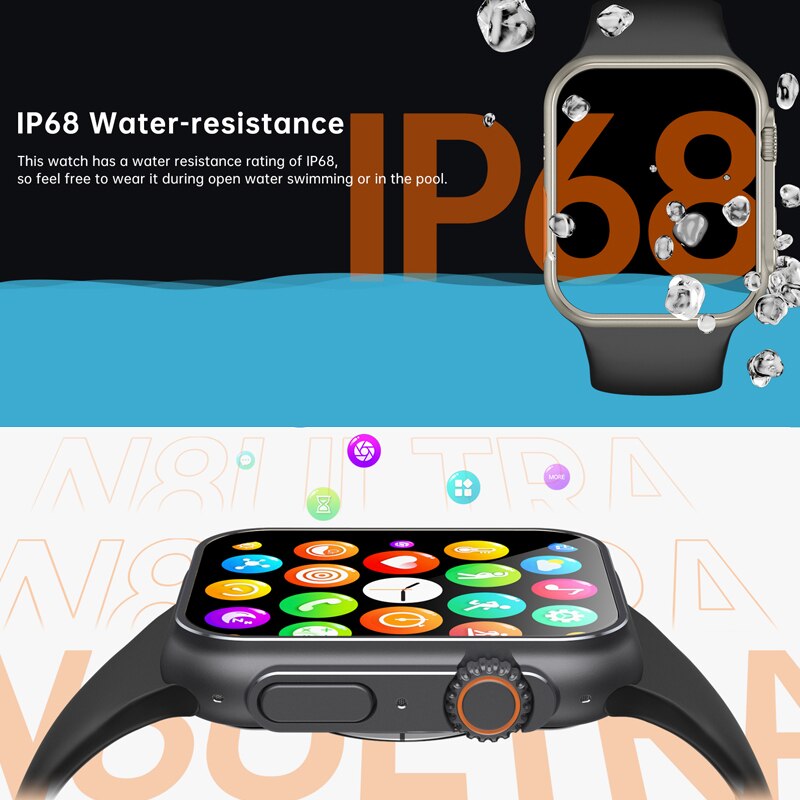 NEW Ultra Watch Men Smart Watch Series 8 NFC Door Access Smartwatch For Android Apple Phone Watch Bands mysite