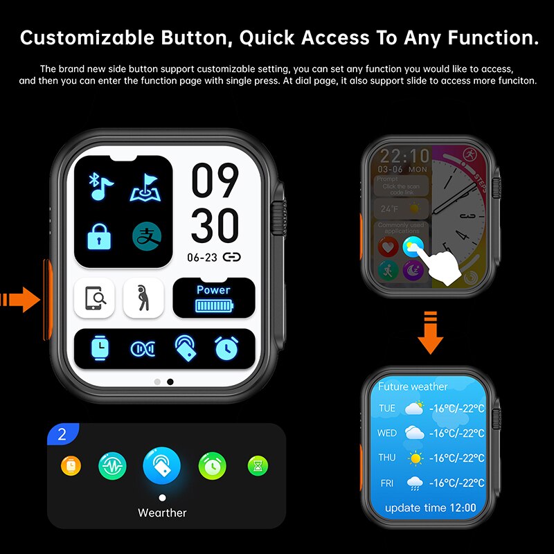 NEW Ultra Watch Men Smart Watch Series 8 NFC Door Access Smartwatch For Android Apple Phone Watch Bands mysite
