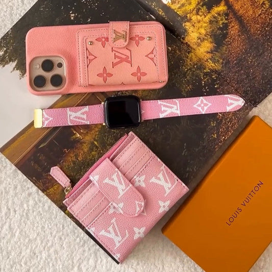LV Luxury Leather Card Holder Phone Case for iPhone 17 / 16 / 15 / 14s mysite