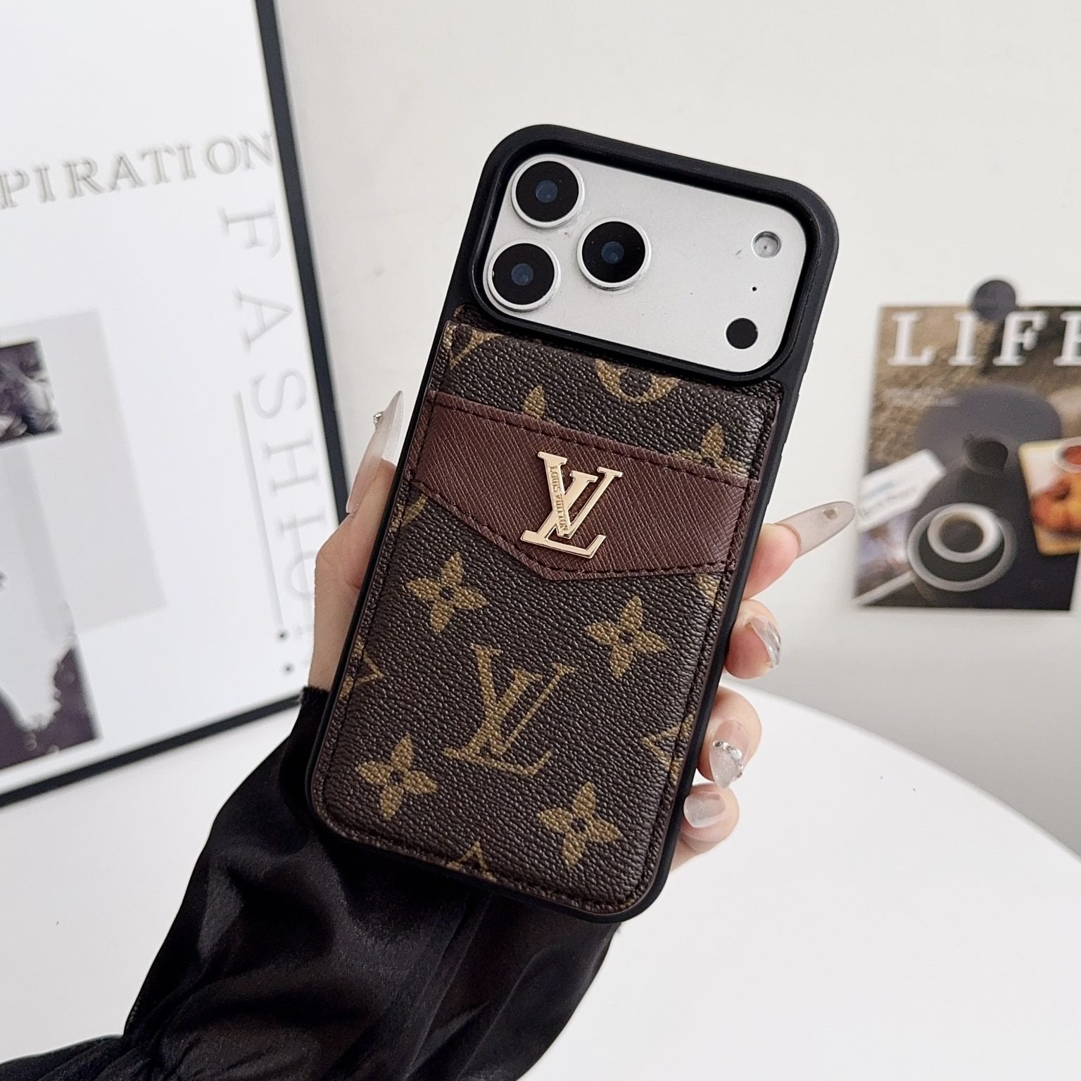 Louis V Card Holder Case For iPhone 17/ 16/ 15/ 14s mysite