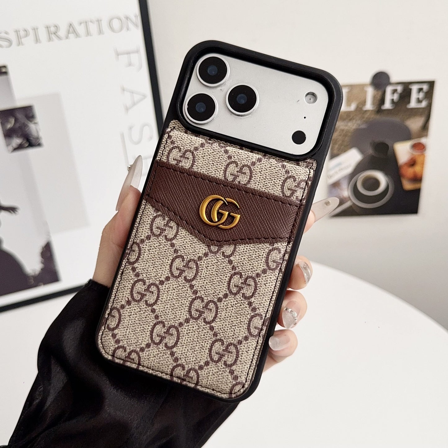 Louis V Card Holder Case For iPhone 17/ 16/ 15/ 14s mysite