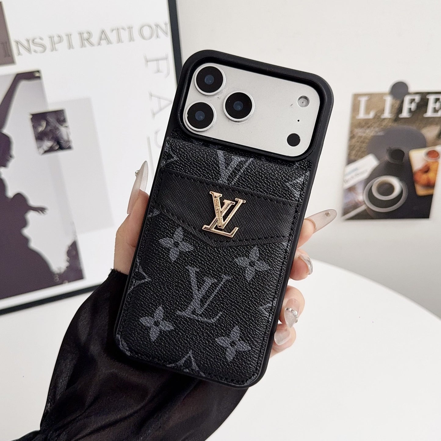 Louis V Card Holder Case For iPhone 17/ 16/ 15/ 14s mysite