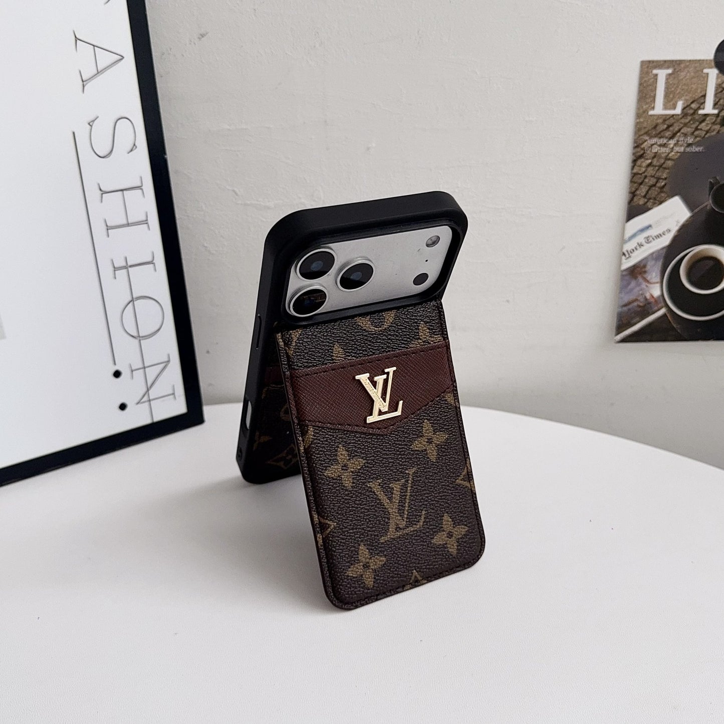 Louis V Card Holder Case For iPhone 17/ 16/ 15/ 14s mysite