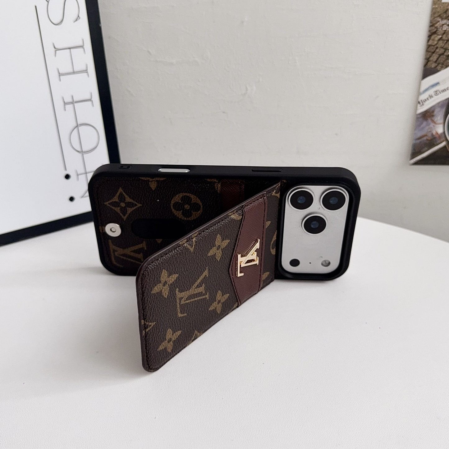 Louis V Card Holder Case For iPhone 17/ 16/ 15/ 14s mysite