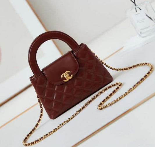 cc 24a nano 19cm kelly shopper bag burgundy lambskin mysite