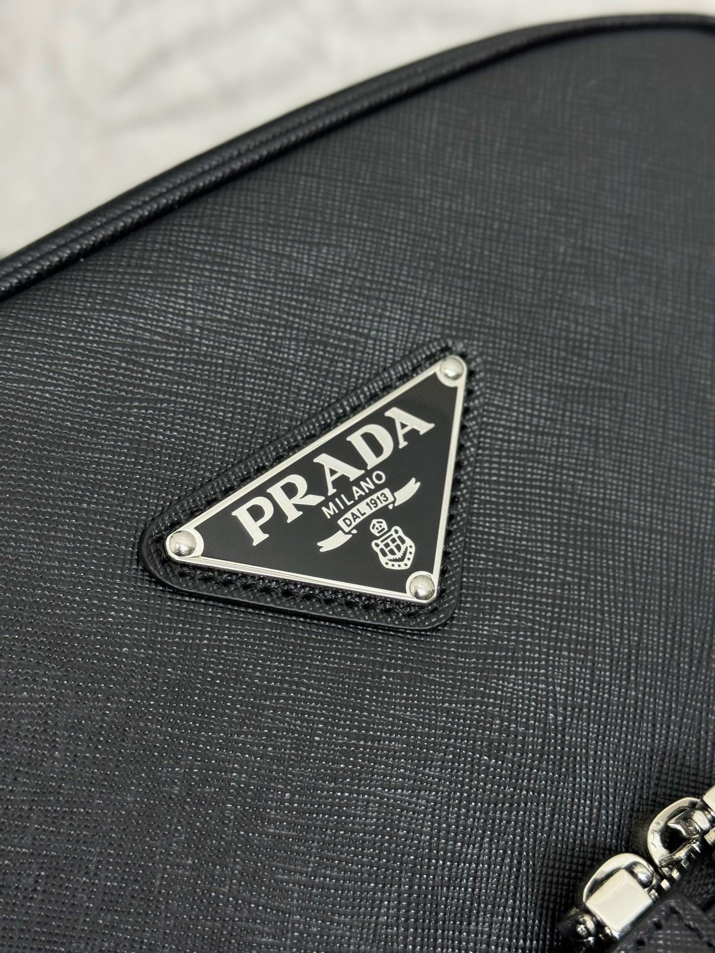 Prada Triangle-Logo Zipped Backpack Black Saffiano leather mysite
