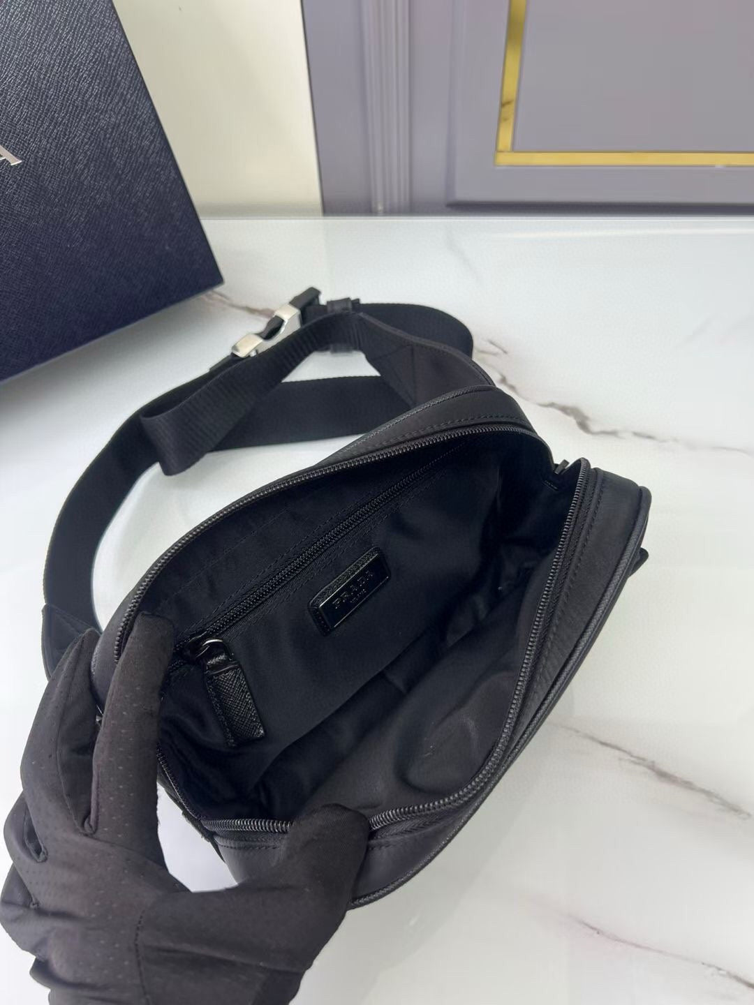 Prada Black Re-Nylon belt bag mysite