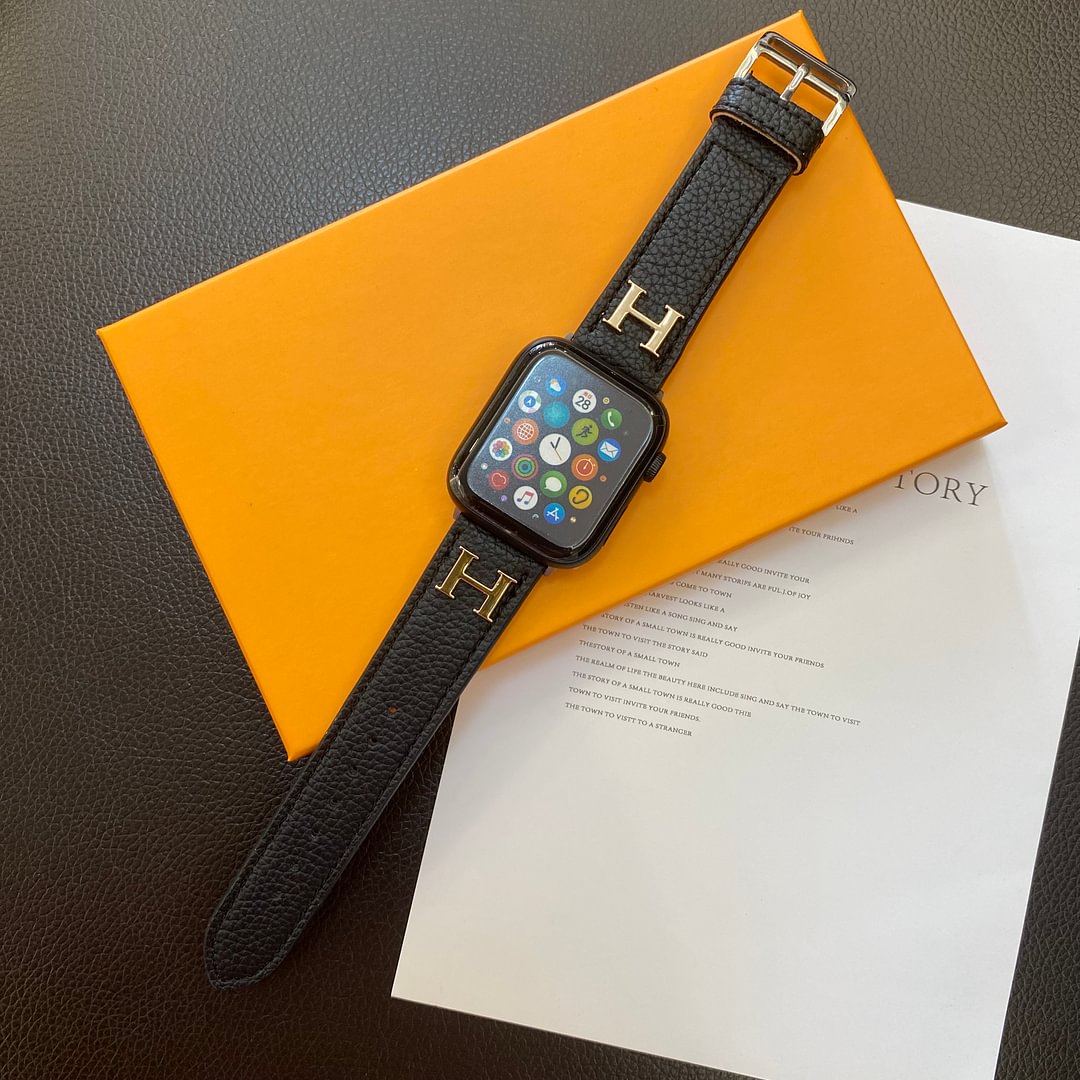 Genuine Pattern Leather Apple Watch Strap mysite
