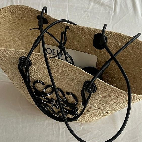LOEWE Sunday Neeti Black Raffia Bag mysite