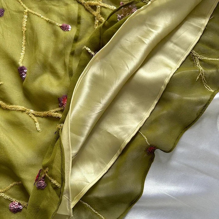 Yellow Green gorgeous exquisite vintage embroidered spaghetti strap long ball gown prom dress evening gown gh2932s mysite