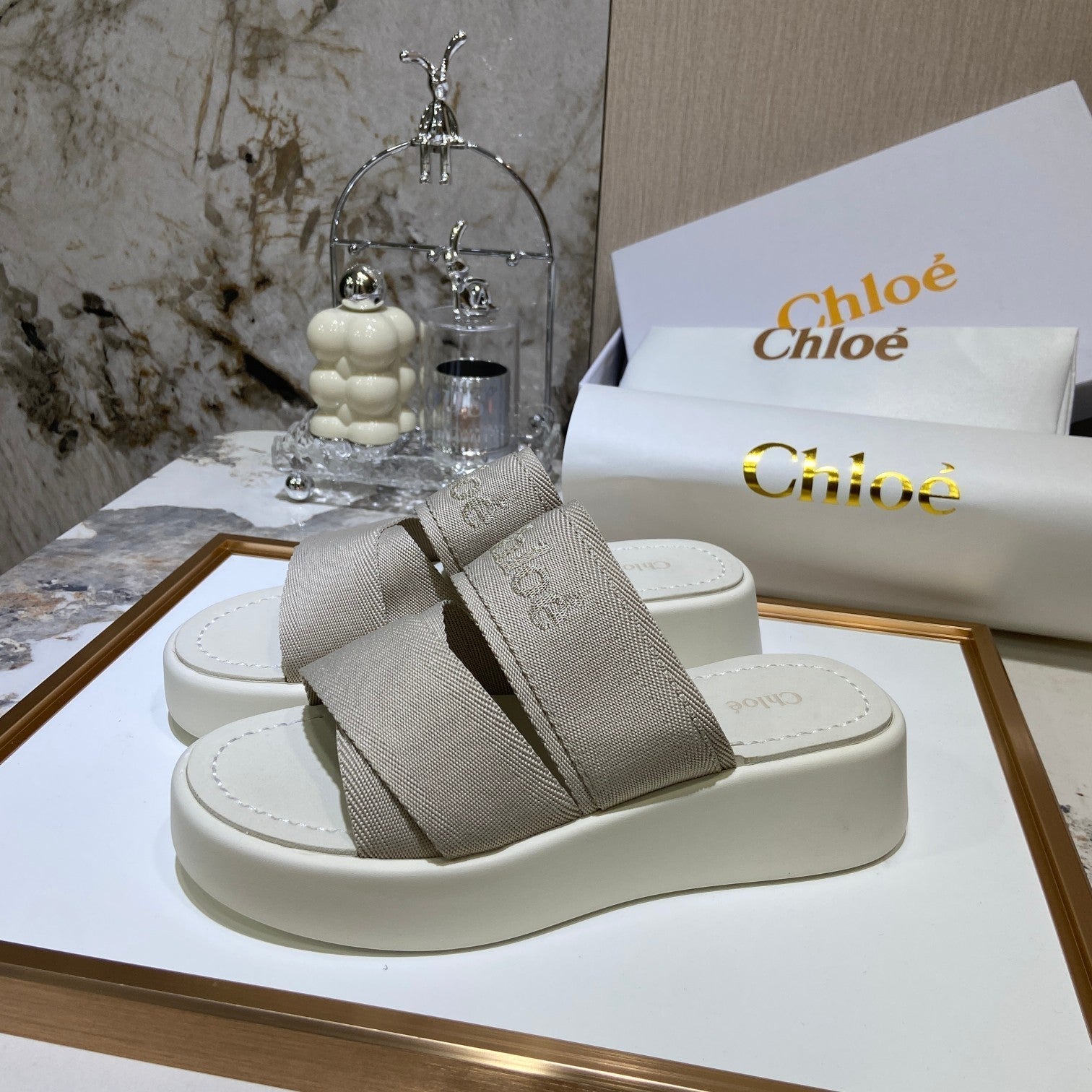 Embroidery Woven Belt Thick Bottom Sandals mysite