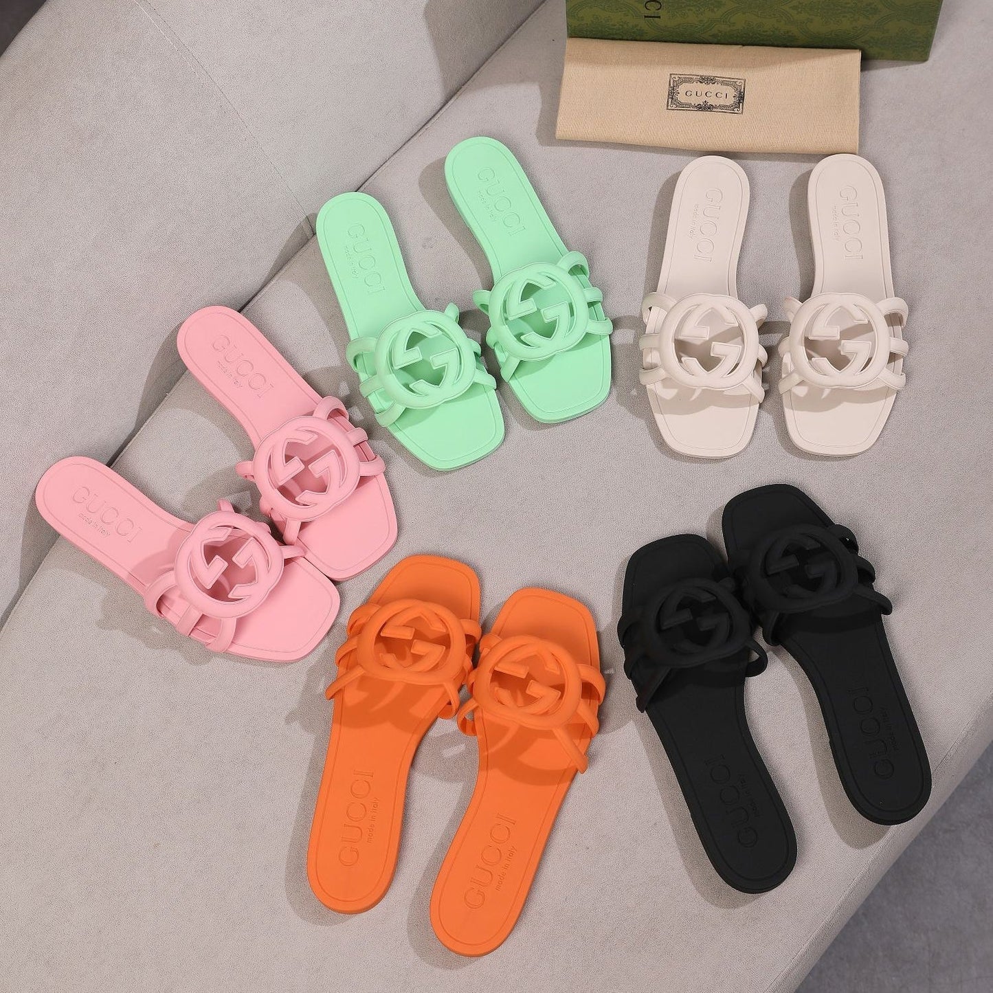 Women's Interlocking Double G Slippers mysite