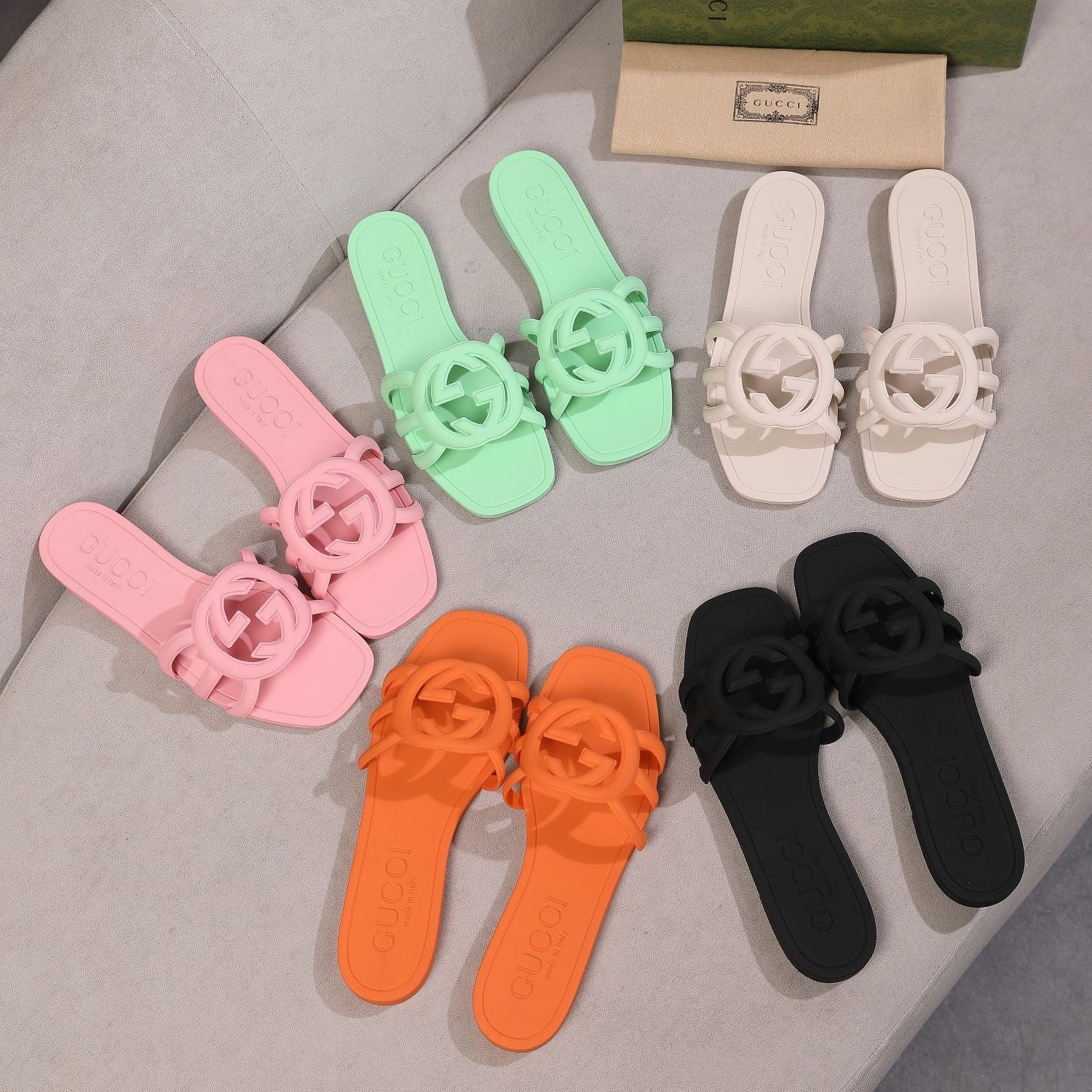 Women's Interlocking Double G Slippers mysite