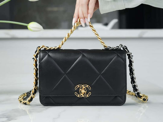 Chanel 19 WOC Wallet On Chain AP0957 BLACK Flap Bag mysite