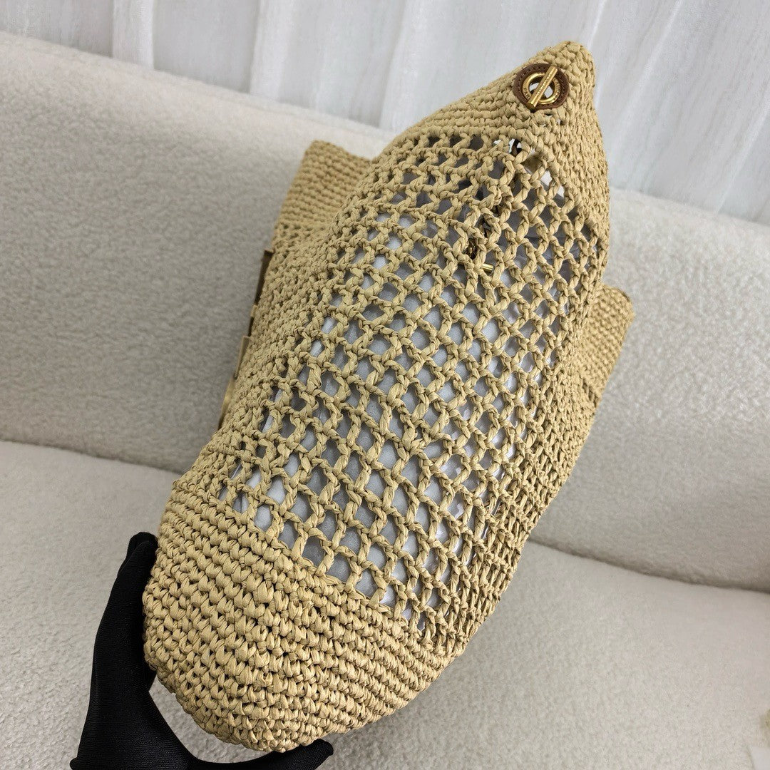 SAINT LAURENT YSL Raffia Icare Tote Bag mysite