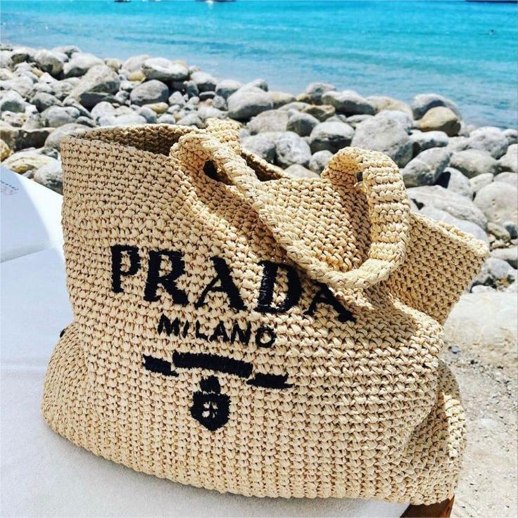 Prada Raffia Bag Handbag Beach Bag for Summer mysite