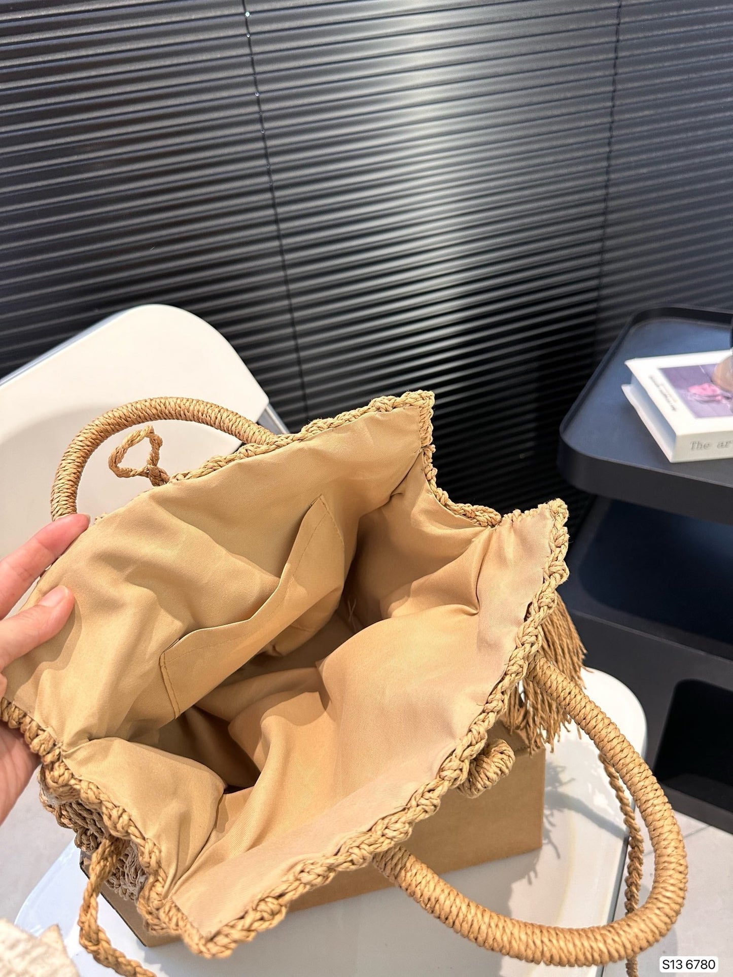 SAINT LAURENT YSL Vacation Woven Tote Bag 27x18cm mysite