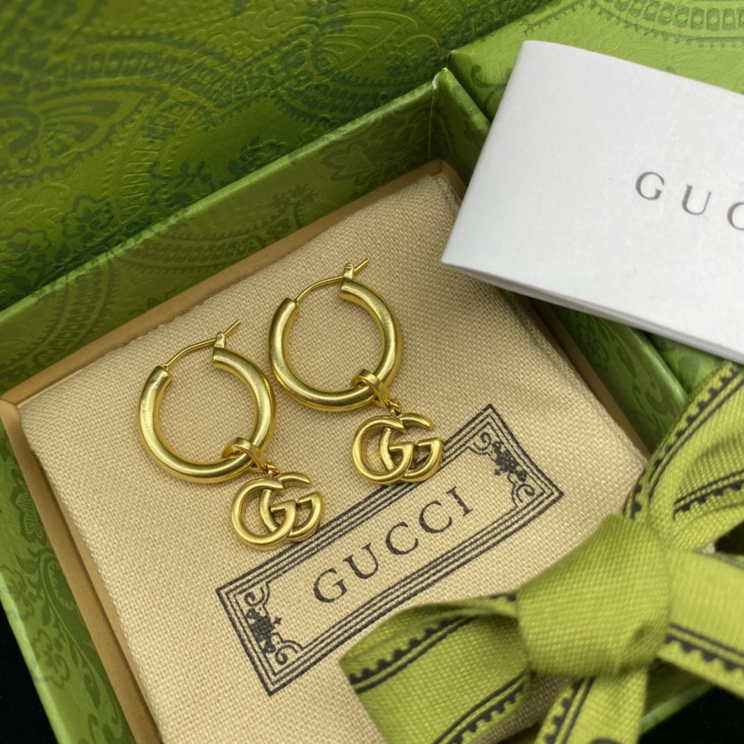 Double G Drop Hoop Earrings mysite
