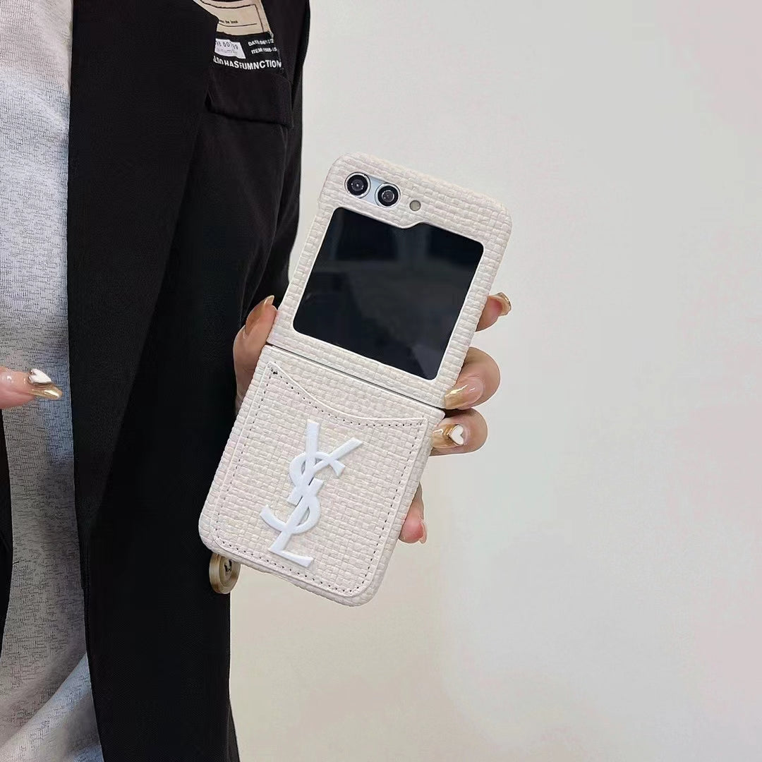 Luxurious Rattan Single Card Slot Case For Samsung Z Flips mysite