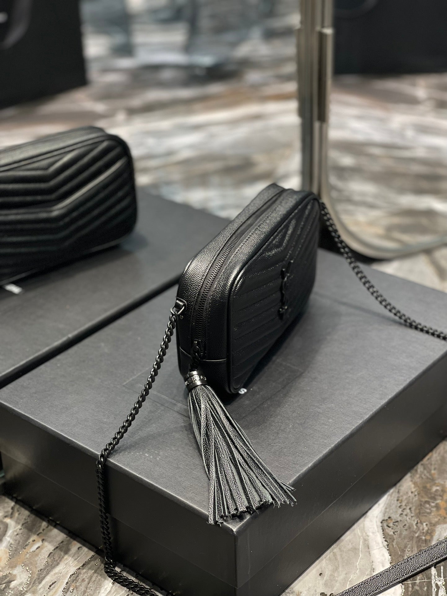 Ysl Loulou Mini Camera Bag 18cm Black mysite