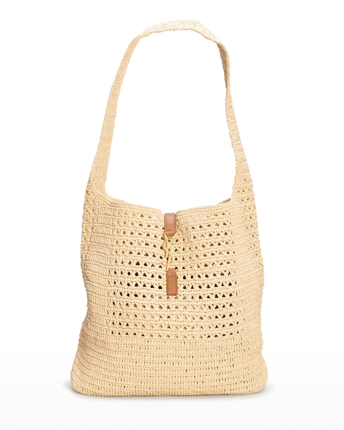 SAINT LAURENT Hobo YSL Shoulder Bag in Raffia mysite