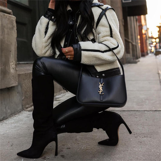 Saint Laurent Mini Le 5 ¨¤ 7 Leather Hobo mysite