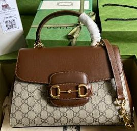 Gucci Horsebit 1955 Medium Ophidia and Brown Leather 29x20x13cm mysite