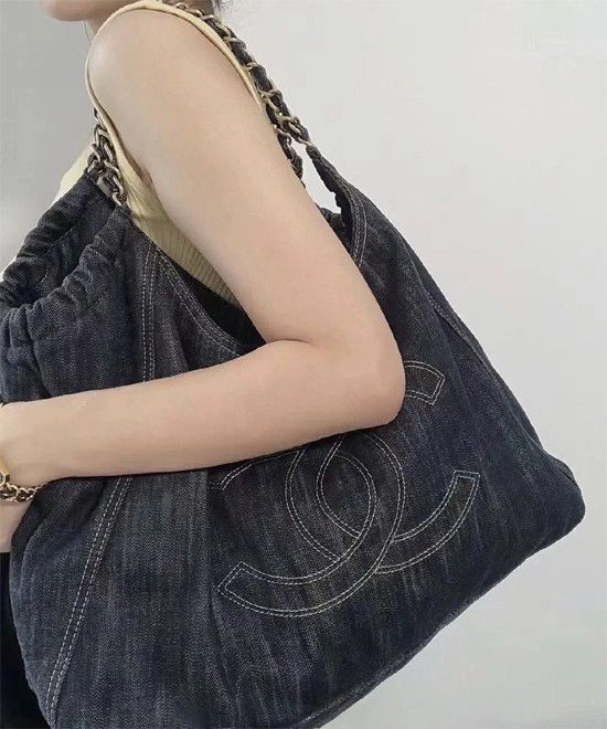 YSL Large Capacity Denim Tote Bag mysite