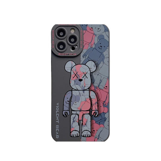 Spilt Red Bear iPhone Case mysite
