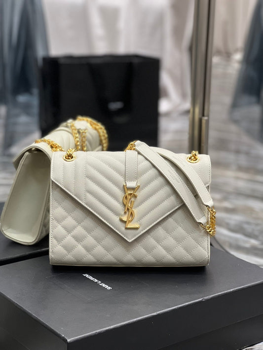 Ysl Envelope Bag Medium White 487206 mysite