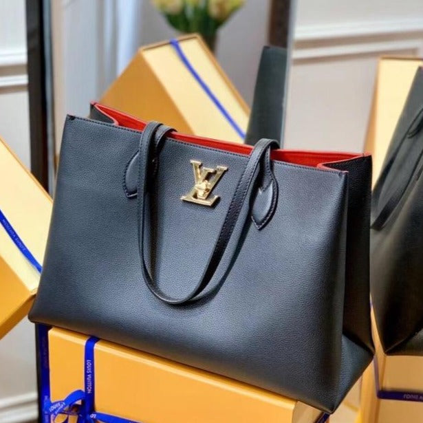 LV LOCKME SHOPPER 42 BLACK GRAINED CALF LEATHER mysite