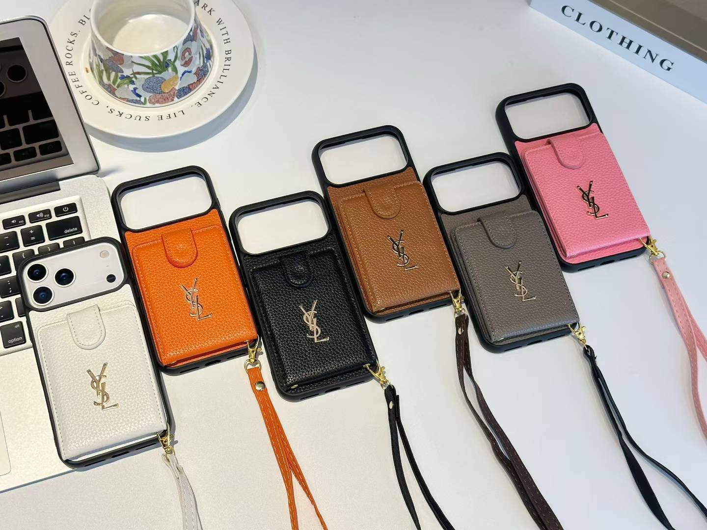 YSL Premium Case Card Holder For iPhone 17s mysite