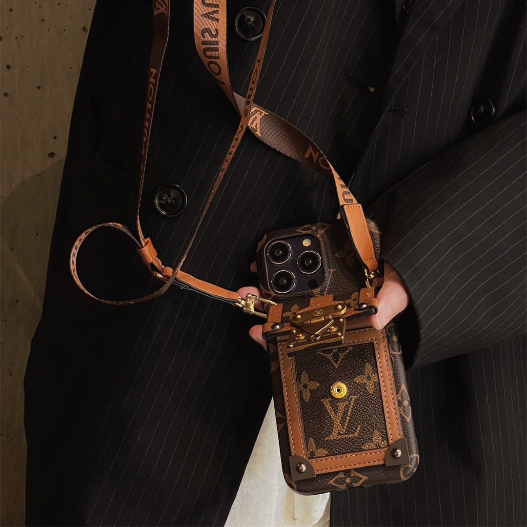 Canvas Leather Wallet Card Holder Crossbody iPhone Cases mysite